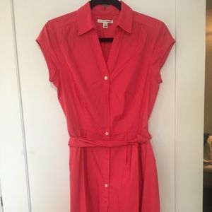 Banana Republic pink shirt dress, size 8, EUC